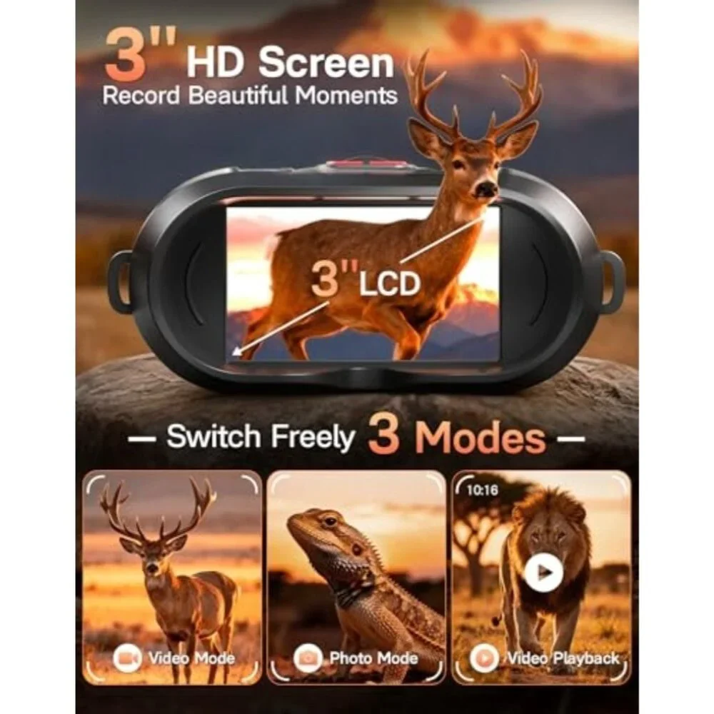 Night Vision Goggles - Smart APP 4K Night Vision Binoculars, 10000mAh Battery, 1